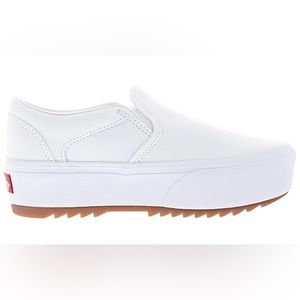 White Platform Slip-on Vans